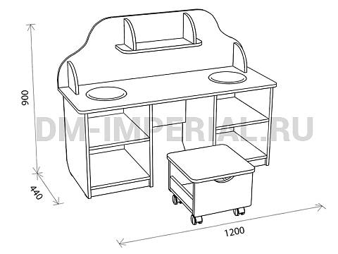 Оснащение детских садов, Игровая мебель, Стол дидактический Машенька ИМ-002 Оснащение детских садов, Игровая мебель, Стол дидактический Машенька ИМ-002