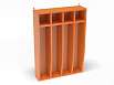 Шкаф для полотенец навесной 4-х секционный (разноцветный (ая), Оранжевый)