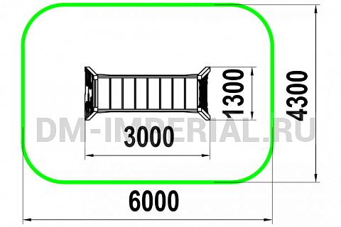 Уличное оборудование, Спортивное оборудование, Детский рукоход РУ 1.3 РУ 1.3