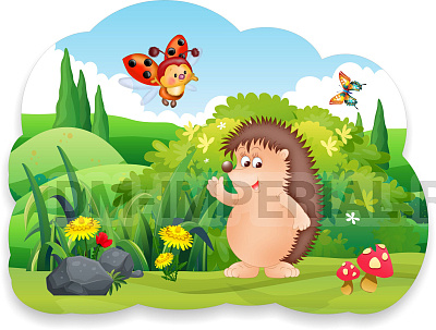 "Ежик", резной стенд