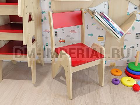 Оснащение детских садов, Стулья, Стул Дошколенок штабелируемый, лак/краска С-023.02