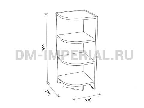 Оснащение детских садов, Шкафы, Модуль 1, стеллаж ШС-056