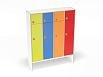 Шкаф 4-х секционный с антресолью (скандинавия с разноцветными фасадами, Вариант 14)