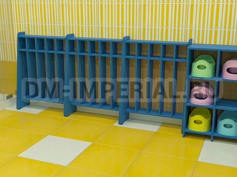 Оснащение детских садов, Шкафы, Шкаф для полотенец напольный 5-ти секционный ШП-002-5