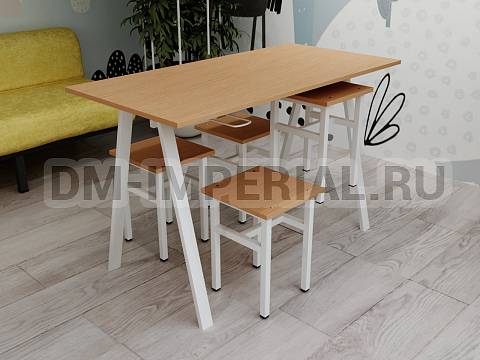 Оснащение школ, Мебель для столовой, Стол обеденный Л-ножки ШМ-СТ-065