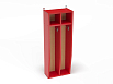 Шкаф для полотенец навесной 2-х секционный (разноцветный (ая), Красный)