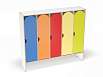 Шкаф для одежды 5-ти секционный стандарт (скандинавия с разноцветными фасадами, Вариант 15)