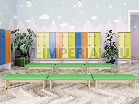 Оснащение детских садов, Шкафы, Шкаф 2-х секционный с антресолью ШР-006-2