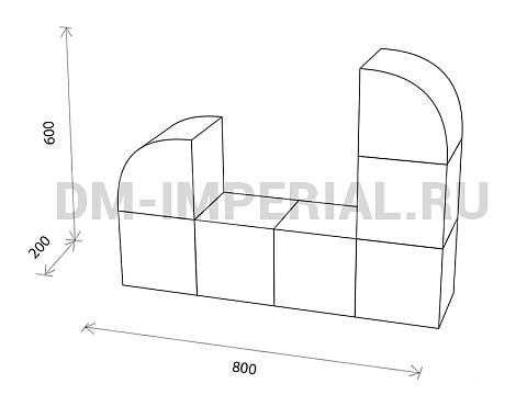 Оснащение детских садов, Мягкие модули, Мягкие игровые модули Червячок ММ-ИМ-01.002
