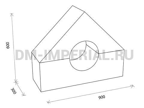 Оснащение детских садов, Мягкие модули, Мягкий конструктор Терем большой ММ-МК-02.033
