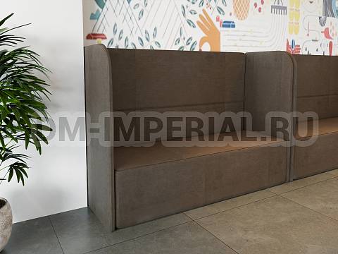 Оснащение школ, Мягкая мебель для школ, Диван 2-х местный  с высокой спинкой ШМ-ММ-010