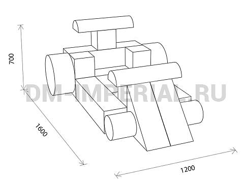Оснащение детских садов, Мягкие модули, Мягкие игровые модули Формула 1 ММ-ИМ-03.003