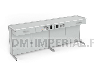 Стол демонстрационный для кабинета физики, биологии с противопроливочным бортиком