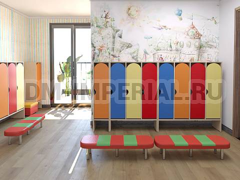 Оснащение детских садов, Шкафы, Шкаф для одежды 1-но секционный стандарт ШР-001-С-1