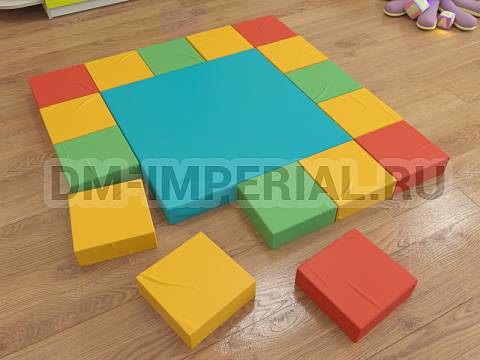 Оснащение детских садов, Мягкие модули, Развивающие мягкие модули Квадраты ММ-РМ-01.011