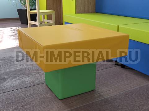 Оснащение детских садов, Мягкие модули, Комплект столик Квадрат ММ-ММ-037