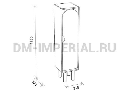 Оснащение детских садов, Шкафы, Шкаф 1-но секционный на металлических ножках стандарт ШР-003-С-1