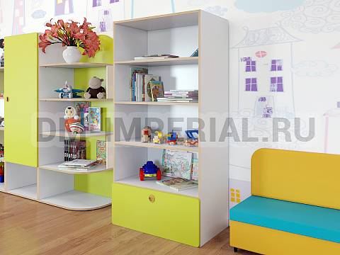 Оснащение детских садов, Шкафы, Шкаф для игрушек с выкатным ящиком ШС-047