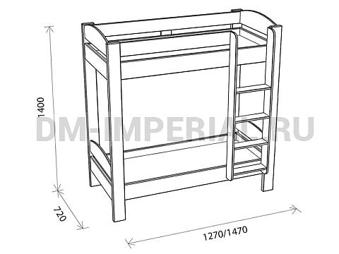 Оснащение детских садов, Кровати, Эко-кровать 2-х ярусная Алена КР-024