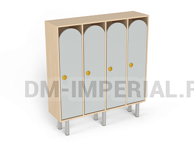 Шкаф 4-х секционный на металлических ножках