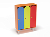 Шкаф 3-х секционный на металлических ножках (разноцветный (ая), Вариант 10)