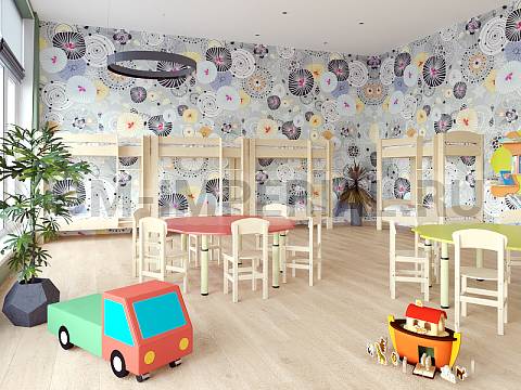 Оснащение детских садов, Кровати, Эко-кровать 2-х ярусная Алена КР-024