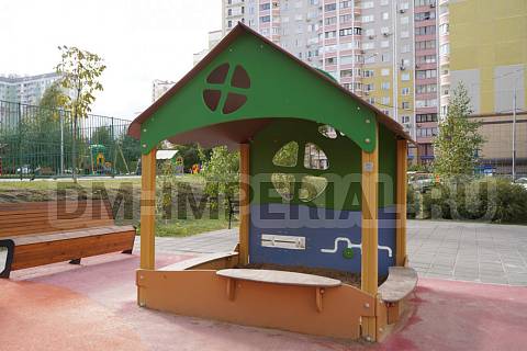 Уличное оборудование, Игровое оборудование, Детская песочница Домик МФ 1.99 МФ 1.99