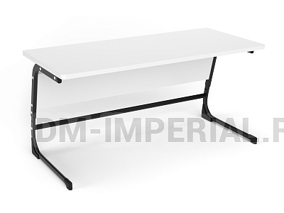 Стол ученический 2-х местный регулируемый на плоскоовальной трубе