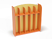 Шкаф для полотенец навесной Волна 5-ти секционный (разноцветный (ая), Оранжеый)