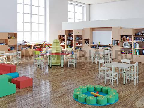 Оснащение детских садов, Столы, Стол Кольцо со стойкой на регулируемых ножках СТ-029-Ц