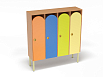 Шкаф 4-х секционный на металлокаркасе (каркас бук с разноцветными фасадами, Вариант 2)