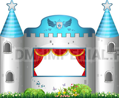 "Замок", резной стенд с подвижными частями.