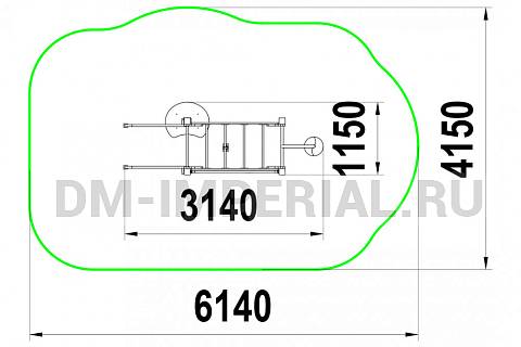 Уличное оборудование, Спортивное оборудование, Детский рукоход РУ 1.9 РУ 1.9