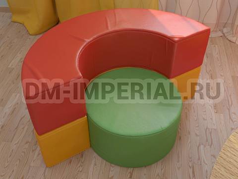 Оснащение детских садов, Мягкие модули, Комплект кресло Радуга ММ-ММ-016