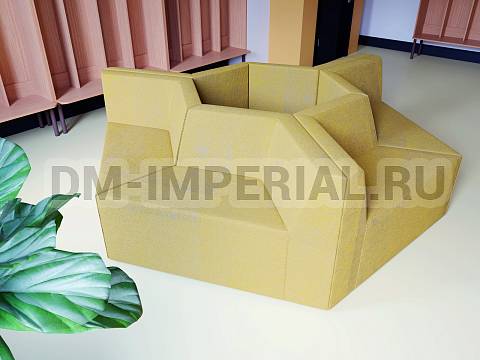 Оснащение школ, Мягкая мебель для школ, Диван модульный 7 ШМ-ММ-082