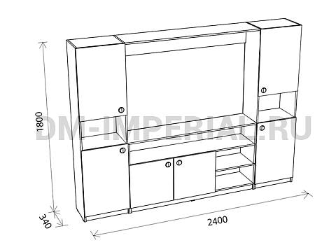 Оснащение детских садов, Шкафы, Учебная зона Дошколенок ШС-007