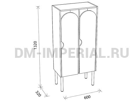 Оснащение детских садов, Шкафы, Шкаф 2-х секционный на металлокаркасе стандарт ШР-004-С-2
