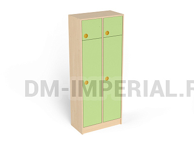 Шкаф 2-х секционный с антресолью на цоколе