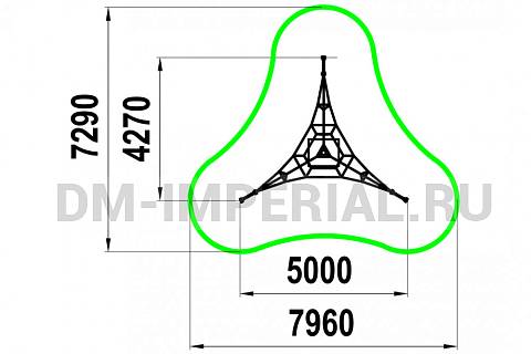 Уличное оборудование, Игровое оборудование, Фигура для лазания Паучок МФ 1.56.1 МФ 1.56.1