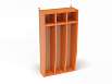 Шкаф для полотенец навесной 3-х секционный (разноцветный (ая), Оранжевый)