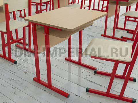 Оснащение школ, Школьные парты, Стол ученический 1-но местный нерегулируемый на квадратной трубе с полкой МШ-ШП-001.1.П Оснащение школ, Школьные парты, Стол ученический 1-но местный нерегулируемый на квадратной трубе с полкой МШ-ШП-001.1.П