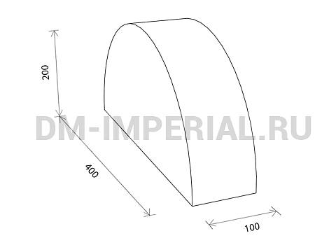 Оснащение детских садов, Мягкие модули, Мягкий модуль Полуцилиндр 13.2 ММ-ЭМ-08.013.2