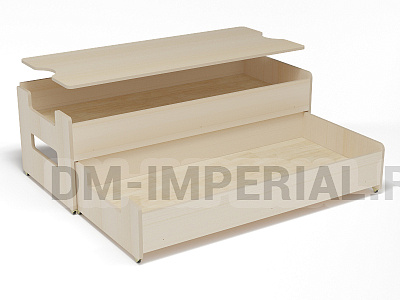 Кровать 2-х ярусная выкатная с крышкой