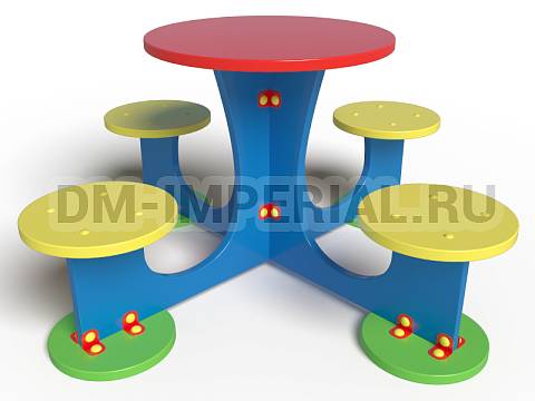 Уличное оборудование, Игровое оборудование, Детский столик Солнышко МФ 1.38 МФ 1.38