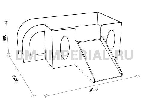 Оснащение детских садов, Игровая мебель, Горка Слоненок ИМ-040
