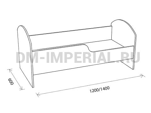 Оснащение детских садов, Кровати, Кровать ясельная с бортиком КР-001-Я