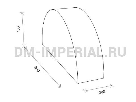 Оснащение детских садов, Мягкие модули, Мягкий модуль Полуцилиндр 13.1 ММ-ЭМ-08.013.1