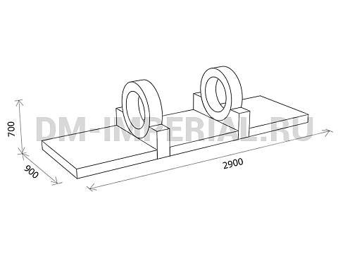 Оснащение детских садов, Мягкие модули, Мягкие спортивные модули Полоса препятствий Обруч ММ-СМ-03.005