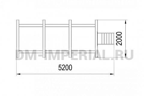 Уличное оборудование, Спортивное оборудование, Полоса препятствий Разрушенная лестница ПП 1.4 ПП 1.4