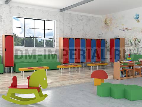 Оснащение детских садов, Шкафы, Шкаф 1-но секционный на металлических ножках стандарт ШР-003-С-1